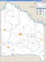 Red River, Tx Carrier Route Wall Map